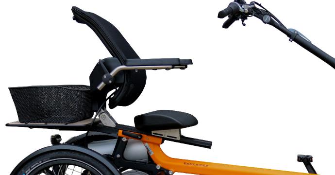 Clever Cycling Sessel Dreirad mit Gepäckskorb oder Koffer Van Raam Sesseldreirad mit viel Platz fürs Gepäck